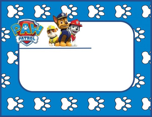 Приглашение Щенячий патруль