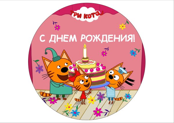 Приглашение на день рождения три кота