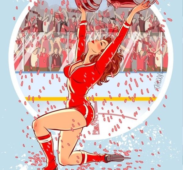 Андрей Тарусов пин-ап хоккеистки