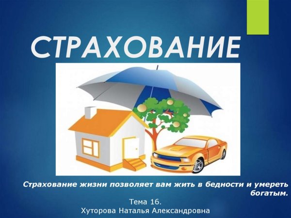 Проект на тему страхование