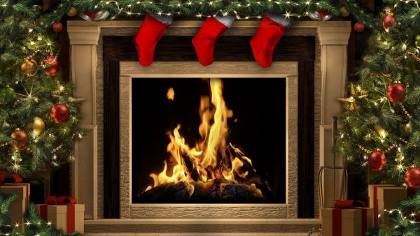 Новый год камин