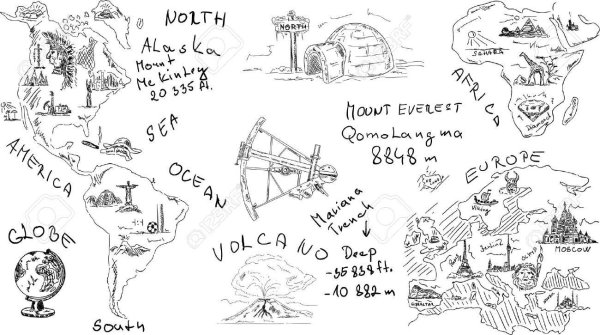 Рисунки по географии для срисовки