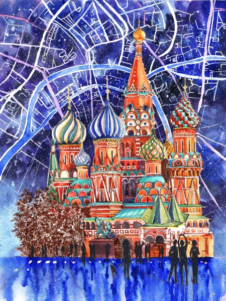 Москва рисунок