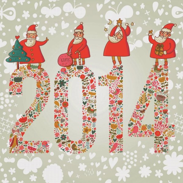 Плакат новый год дизайнерский