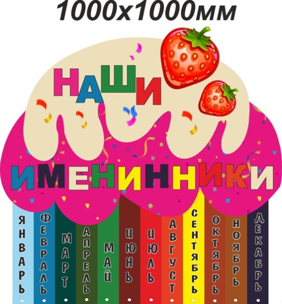 Плакат именинники в школе