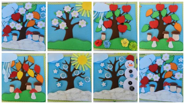 Панно из фетра времена года