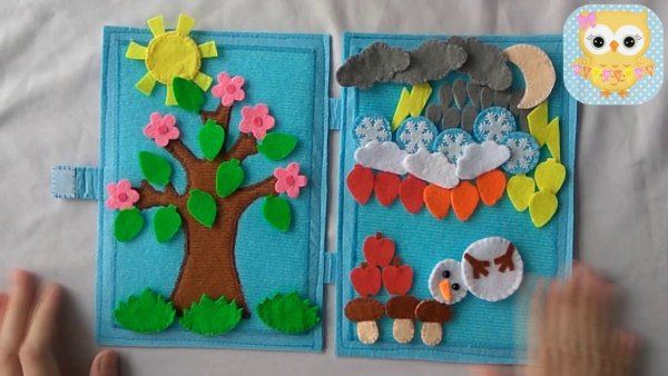 Пособие из фетра времена года