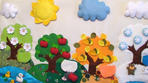 Дерево из фетра на стену в детский сад