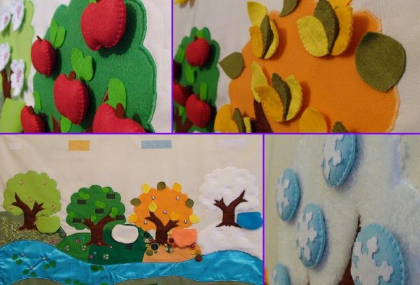 Времена года поделки из фетра