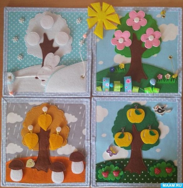 Времена года поделки из фетра