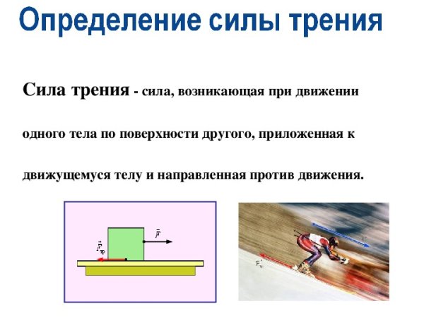 Схема силы трения физика 7 класс
