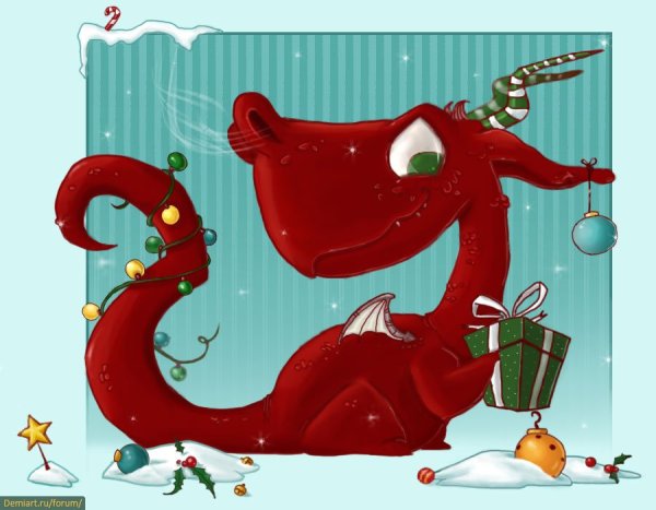 Дракон новый год арт