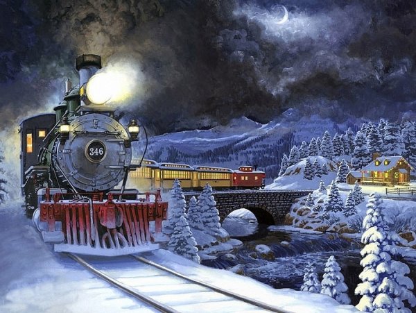 Чух-Чух паровозик новогодний