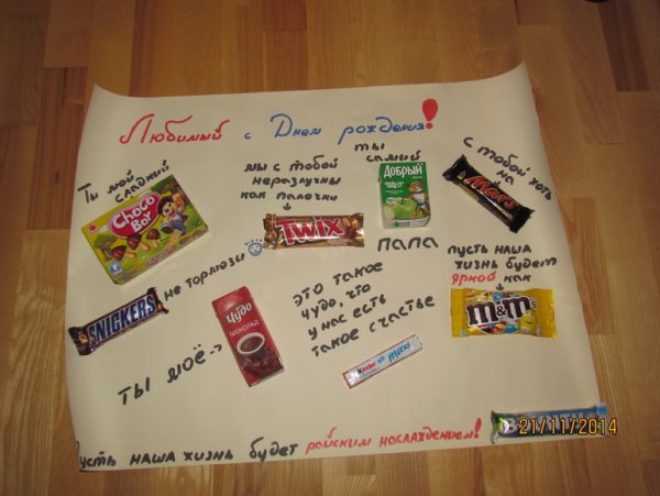 Плакат любимому на день рождения