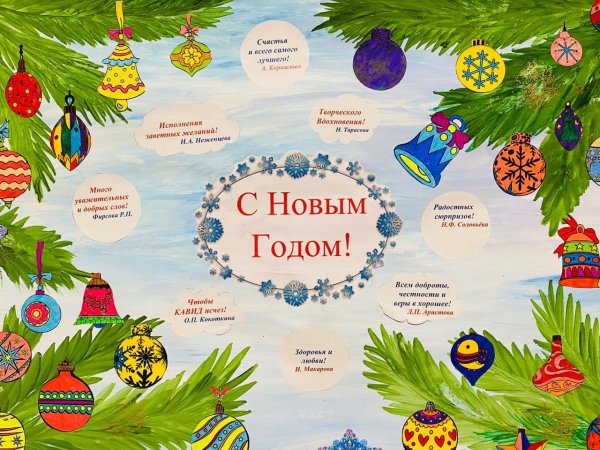 Плакат с предсказаниями на новый год