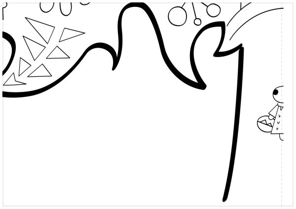 Елка раскраска большая