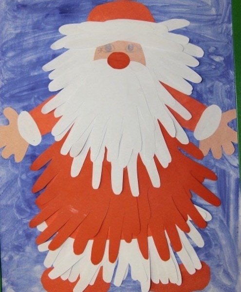 Новогодние поделки из ладошек