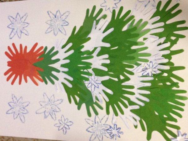 Коллективный плакат к новому году в детском саду