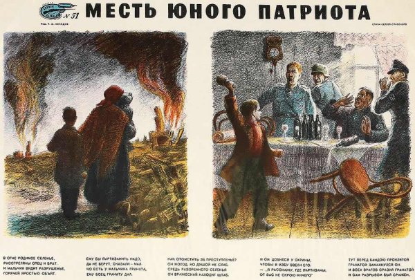 Советские плакаты про Партизан