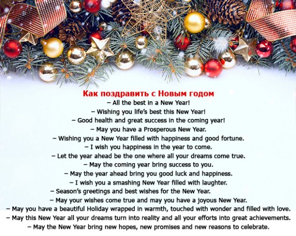 Поздравление с новым годом на английском