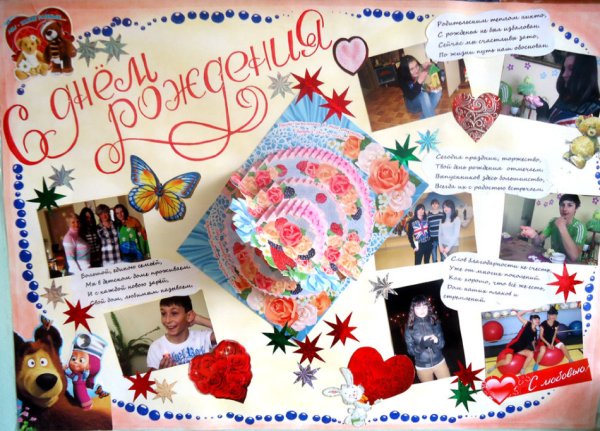 Плакат поздравление с днем рождения