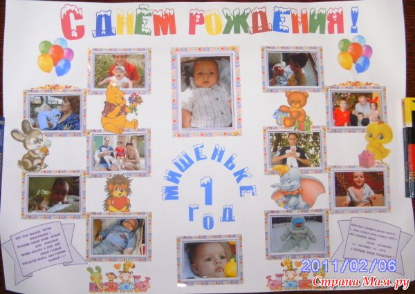 Поздравительный плакат с днем рождения