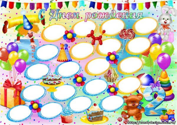 Плакат на день рождения 5 лет