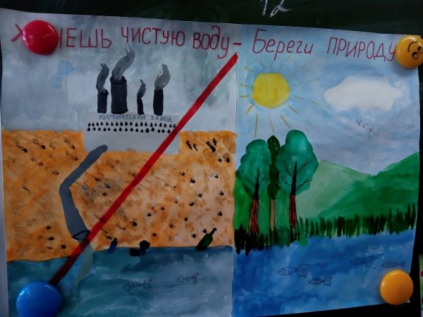 Рисунок на тему нам нужна чистая вода