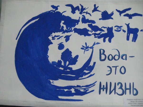 Плакат берегите воду