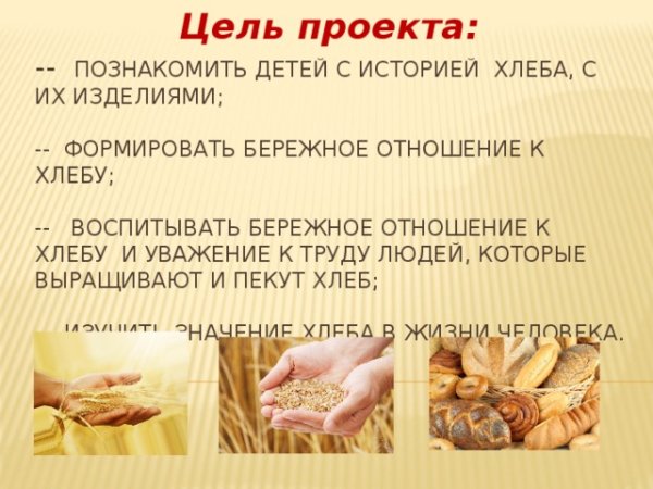Бережное отношение к хлебу
