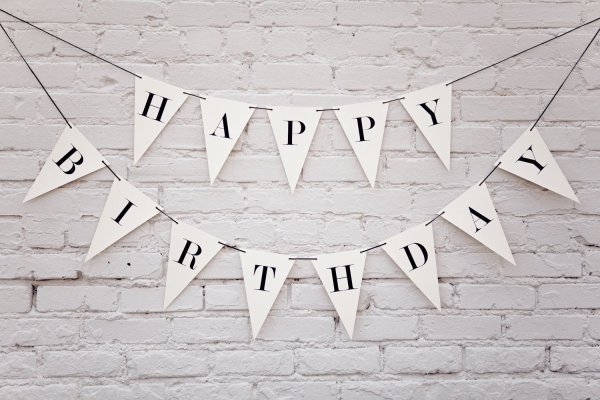 Гирлянда с днем рождения!