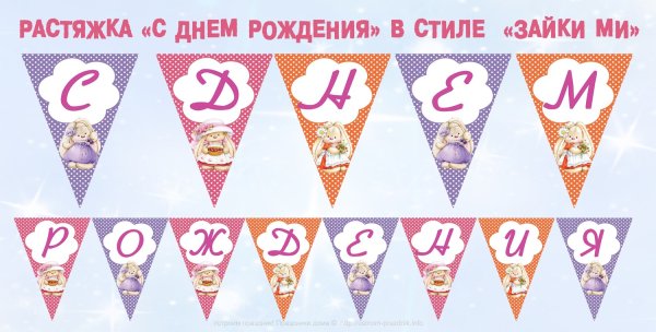 Растяжка с днем рождения с фотографиями для распечатки ребёнку