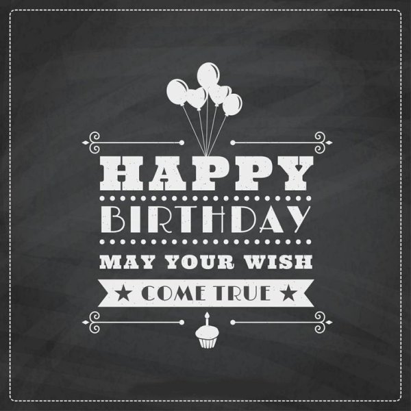 Стильная надпись Happy Birthday