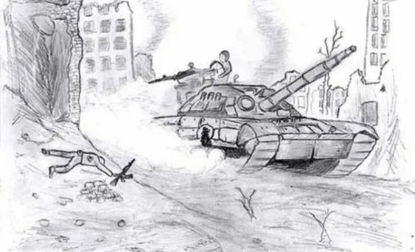 Сталинградская битва рисунок карандашом