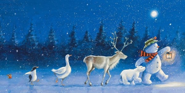 Зимние открытки с новым годом