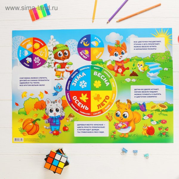 Развивающие плакаты времена года