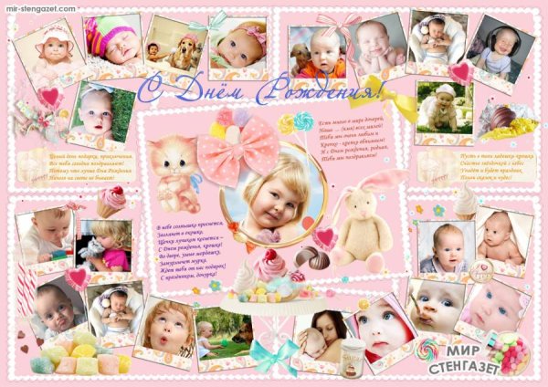 Макет плаката на день рождения