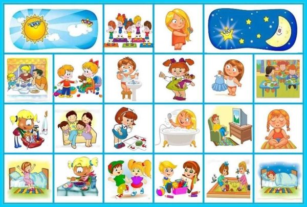 Распорядок дня таблица для детей