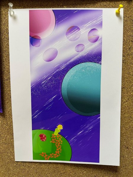 Плакат ко Дню космонавтики в школе