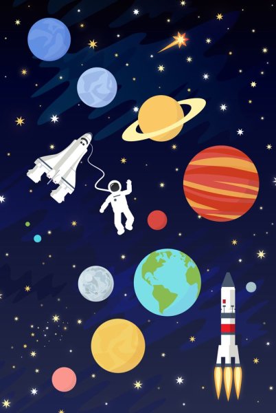 Плакат на тему космос для детей
