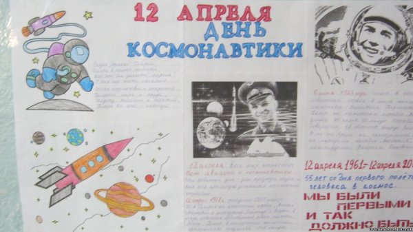 Рисунок на день космонавтики для детей