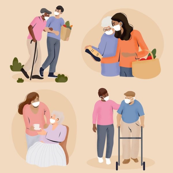 Помощь людям иллюстрация