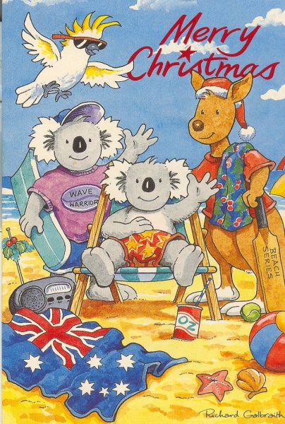 Новогодние открытки Австралия