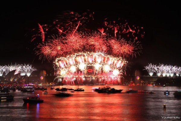 Салют в Австралии на новый год