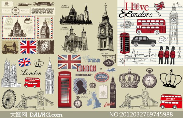 Наклейки на тему Лондон