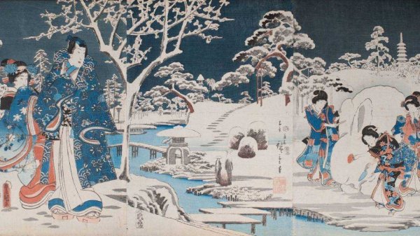 Япония гравюра Утагава Кунисада