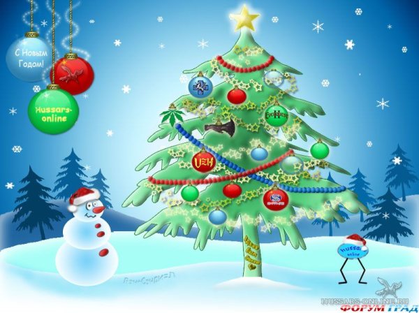 Елка плакат на новый год
