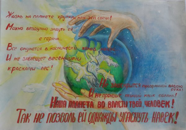 Плакат на тему берегите воду