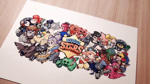 Нарисовать всех персонажей из БРАВЛ старса