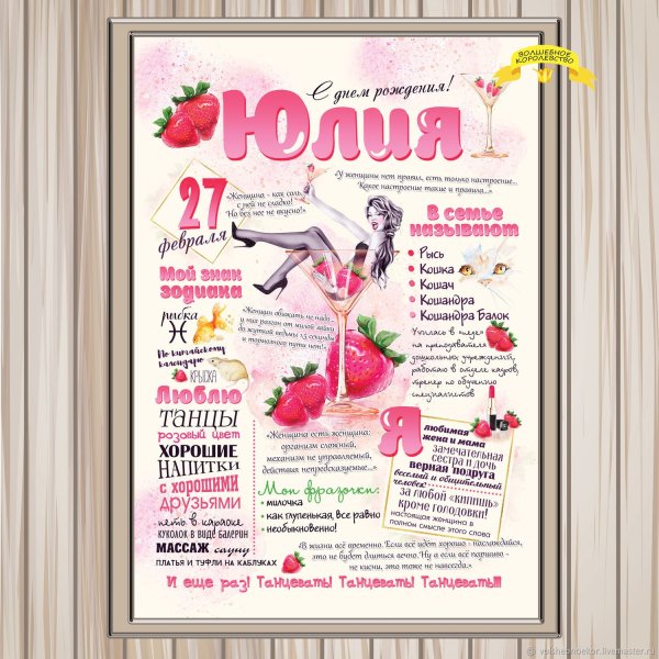 С днем рождения. Плакат